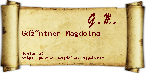 Güntner Magdolna névjegykártya