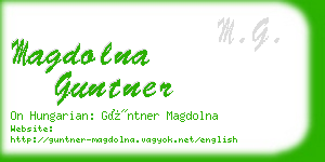 magdolna guntner business card